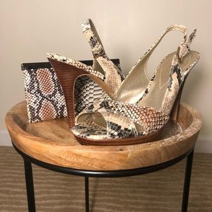 Snakeskin Shoes & Clutch